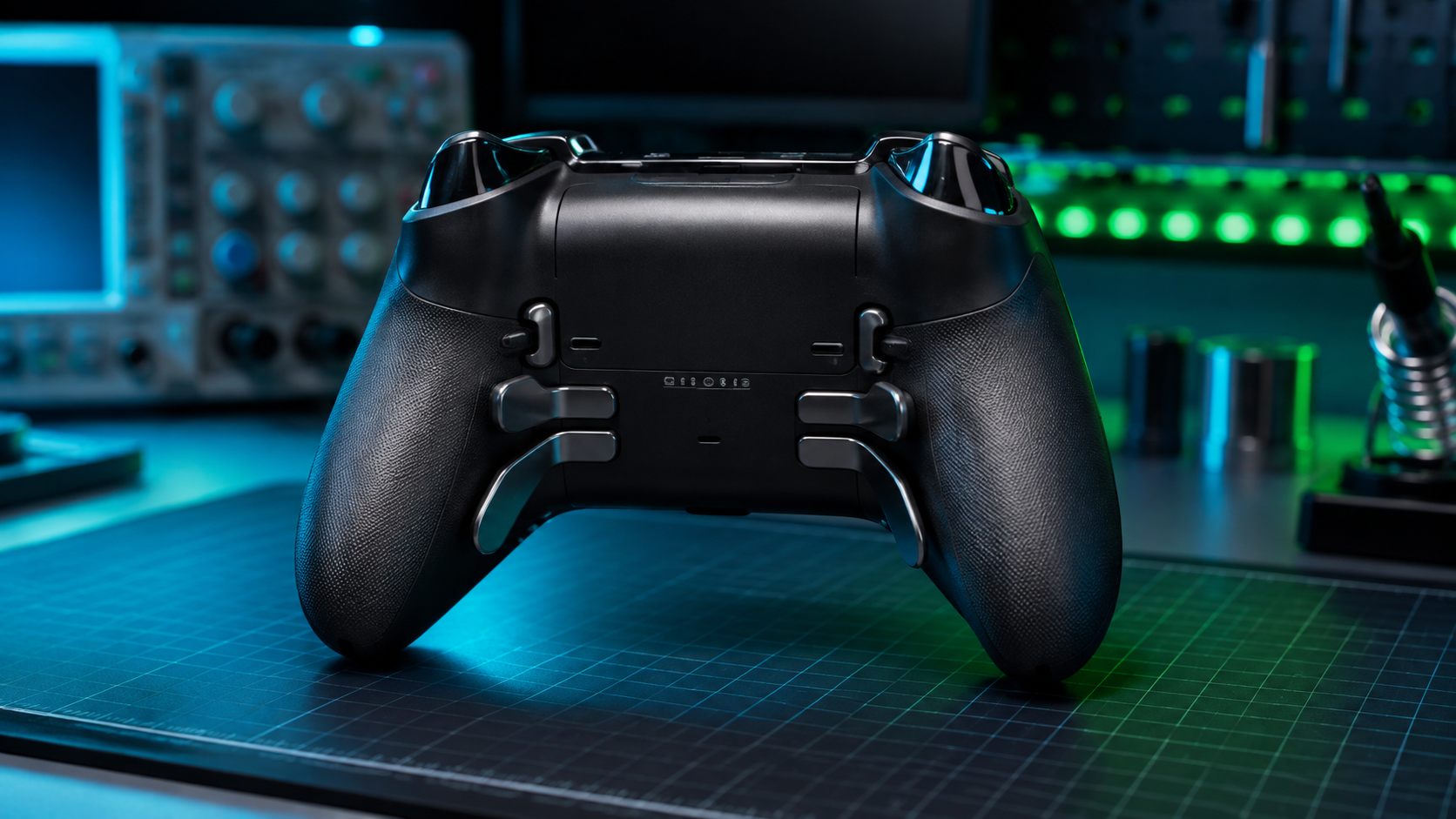 Xbox Elite Series 2 Controller mit sichtbaren Bumpern und Paddles